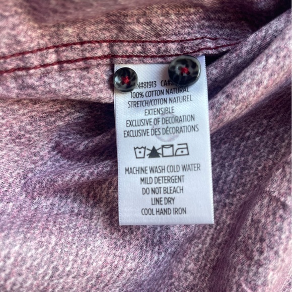 Robert Graham Mens Woven Finnegan Button-Down Dress Shirt Burgundy Size Medium - Picture 5 of 10